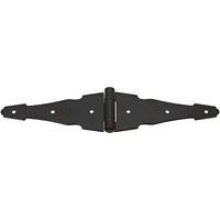 National Hardware 6 in. W X 6 in. L Galvanized Black Steel Ornamental Strap Hinge 2 pk - Open Box