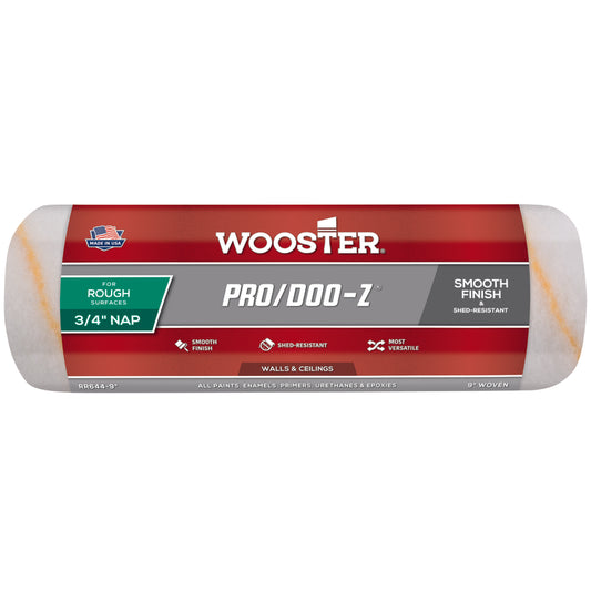 Wooster Pro/Doo-Z Synthetic Blend 3/4 in. x 9 in. W Regular Paint Roller Cover 1 pk (Pack of 12)