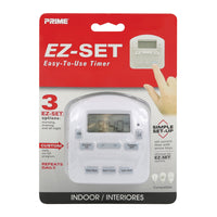 Prime EZ-SET Indoor Digital Timer 125 V White - Deal of The Week