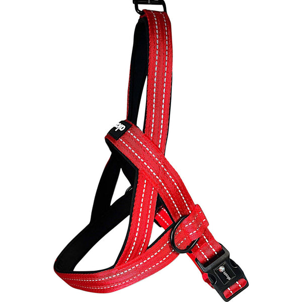 Alcott Rope Norwegian Harness Large Reflective Neoprene Padded Bright Red