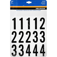 Hillman 2 in. Black Vinyl Self-Adhesive Number Set 0-9 35 pc (Pack of 6) - Deal of The Week