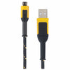 DeWalt Black/Yellow Braided Micro and USB Port For Any USB-Powered Device 6 ft. L - Deal of The Week