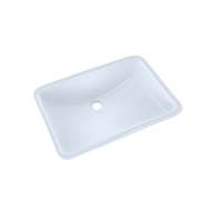 TOTO® 21-1/4" x 14-3/8" Large Rectangular Undermount Bathroom Sink with CEFIONTECT, Cotton White - LT540G#01