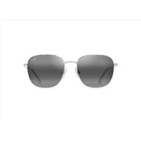 Maui Jim Olali AF Unisex Shiny Silver w/Black Frame Neutral Grey Lens Polarized Sunglasses