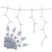 Celebrations Classic LED T5 Pure White 100 ct Icicle Christmas Lights 6 ft. - Deal of The Week
