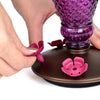 Perky-Pet Hummingbird 24 oz. Glass/Plastic Diamond Wine Nectar Feeder 5 ports (Pack of 2)