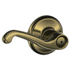 Schlage Flair Antique Brass Privacy Lockset 1-3/4 in.
