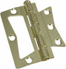 National Hardware 3 in. L Brass Surface-Mounted Hinge 2 pk