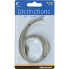 Hillman Distinctions 4 in. Silver Brushed Nickel Screw-On Number 6 1 pc (Pack of 3)