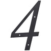 Hillman 6 in. Reflective Black Plastic Nail-On Number 4 1 pc (Pack of 3)
