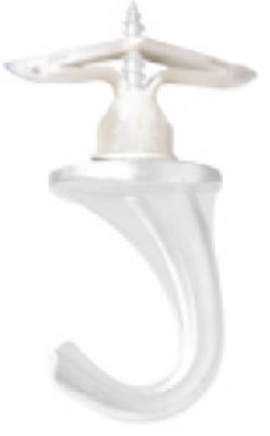 Hillman White Versa Hook Small for General Household Applications 35 lbs. Capacity  (Pack of 5)