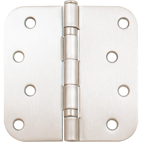 Ball Bearing Hinge, 4 Inches, 5/8" Radius Corner, Bulk Pack (100 Each), Satin Nickel by Stone Harbor Hardware