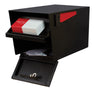 Mail Boss Mail Manager Modern Galvanized Steel Post Mount Black Locking Mailbox