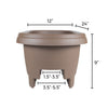 Bloem 24 in. Chocolate Deck Rail Planter