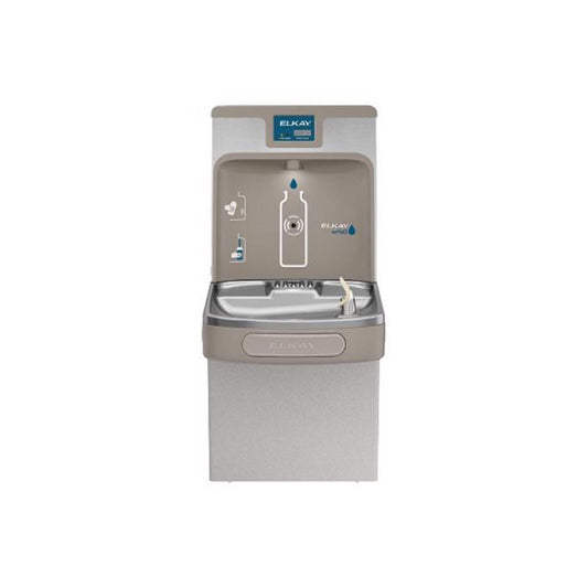 Elkay EZH2O 8 gal Gray Bottle Filling Station and Water Cooler Stainless Steel