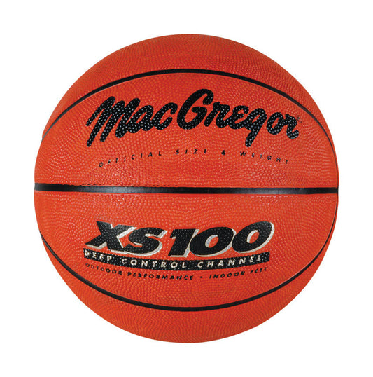 MacGregor XS100 Rubber Orange Size 7 Basketball for Indoor and Outdoor