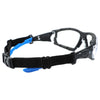 General Electric 05 Series Anti-Fog Impact-Resistant Safety Glasses Clear Lens Black/Blue Frame 1 pk