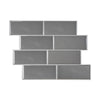 Smart Tiles 8.38 in. W X 11.56 in. L Gray Mosaic Vinyl Adhesive Wall Tile 4 pc (Pack of 6)