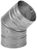 DuraVent 3 in. Dia. x 3 in. Dia. 45 deg. Galvanized Steel/Stainless Steel Stove Pipe Elbow (Pack of 2)