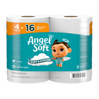 Angel Soft Toilet Paper 4 Rolls 429 sheet 45 ft. (Pack of 12)