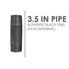 BK Products 3/4 in. MPT x 3-1/2 in. L Black Steel Nipple (Pack of 5)