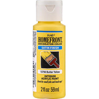 Homefront Satin Butter Yellow Craft Paint Exterior and Interior 2 oz (Pack of 3)