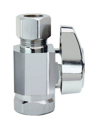 BrassCraft 3/8 in. FIP outlets Compression Brass Straight Stop Valve - Deal of The Week