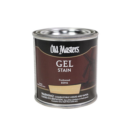 Old Masters Gel Stain Semi-Transparent Fruitwood Oil-Based Gel Stain 0.5 pt (Pack of 6)