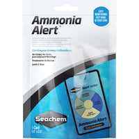 Seachem Ammonia Alert 1.5 x 2.5 in Color-Changing Aquarium Ammonia Monitor for Freshwater and Marine Tanks 1 pk