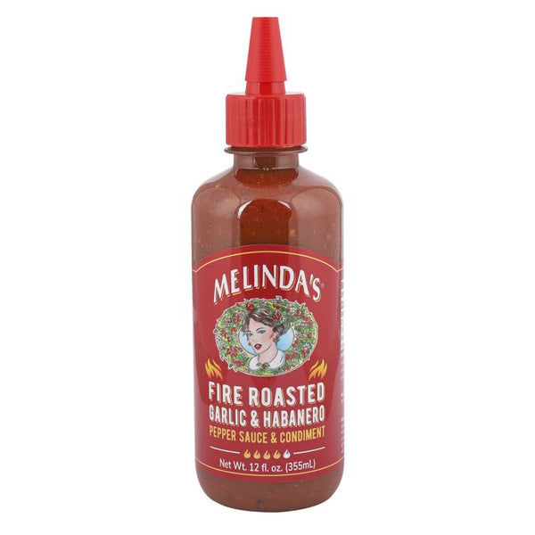 Melinda's Foods Fire Roasted Garlic and Habanero Hot Sauce 12 oz