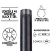 STZ Industries 2 in. MIP each X 2 in. D MIP Black Steel 12 in. L Nipple - Open Box