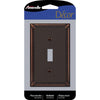 Amerelle Imperial Bead Aged Bronze 1 gang Die-Cast Metal Toggle Wall Plate 1 pk