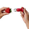 Chef'n Stem Gem Red/Green Stainless Steel Strawberry Stem Remover (Pack of 12)