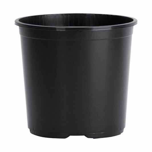 Hc Companies 9 In. H X 10-1/2 In. W X 10.5 In. Dia. Plastic Basic Flower Pot Black (Pack Of 25)