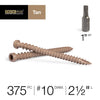Deck Plus No. 10  x 2-1/2 in. L Star Flat Head Composite Deck Screws 5 lb.