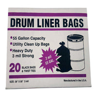 Primrose Plastics 55 gal Drum Liners Twist Tie 20 pk