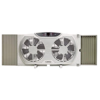 Lasko 12.9 in. H X 9 in. D 3 speed Electronically Reversible Twin Window Fan Remote Control - Open Box
