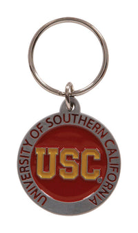 Hillman University of Southern California Metal Silver Decorative Key Chain (Pack of 3).