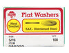 Hillman Yellow Dichromate Steel 5/16 in. SAE Flat Washer 100 pk