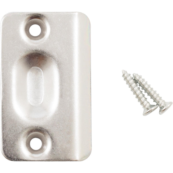 Placa de cierre con bola de cierre, 2-1/4" x 1-3/8", níquel satinado de Stone Harbor Hardware