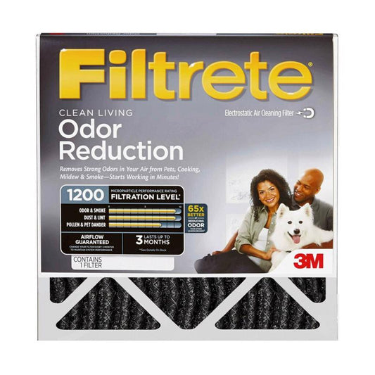 3M Filtrete 20 in. W x 20 in. H x 1 in. D Carbon 11 MERV Pleated Air Filter (Pack of 4)