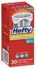 Hefty White Plastic Small Flap Tie Closure 18 L in. Trash Bags 4 gal. Capacity