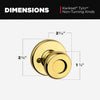 Kwikset Tylo Polished Brass Dummy Knob Right or Left Handed
