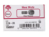Hillman 7/16 in. Zinc-Plated Steel SAE Hex Nut 50 pk