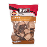 Weber Firespice Pecan Wood Smoking Chunks 350 Cu In All Natural Sweet Nutty Flavor for Grilling
