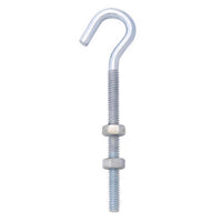Hampton Small Zinc-Plated Silver Steel 4 in. L Clothesline Bolt Hook 80 lb. 1 pk (Pack of 10)