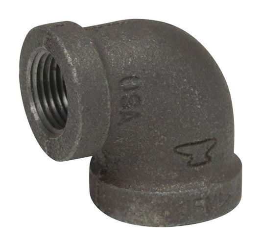 Anvil 1/2 in. FPT X 3/8 in. D FPT Black Malleable Iron Elbow