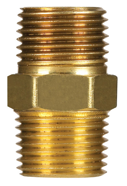 Boquilla hexagonal de latón amarillo JMF de 1/4 pulg. MPT (paquete de 10)