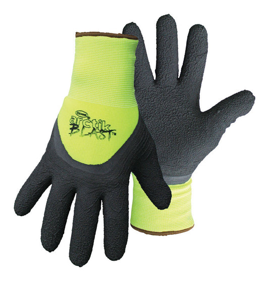 Boss Arctik Blast Men's Indoor/Outdoor Palm Gloves Black/High-Vis Green L 1 pair