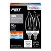 Feit BA10 E12 (Candelabra) LED Bulb Adjustable White 40 Watt Equivalence 2 pk